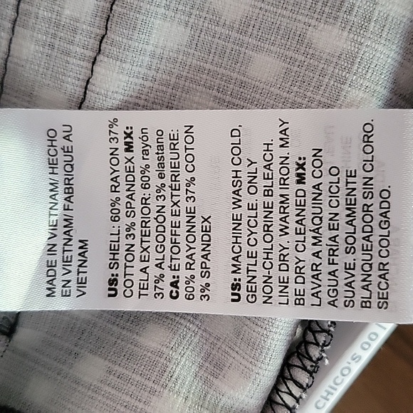 NWT Chico's Brigitte Dot Capri in Black Size 2 - Picture 6 of 7